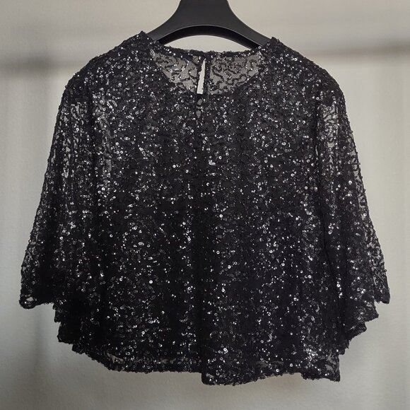 Mango short sequin party top, new - Picture 5 of 6